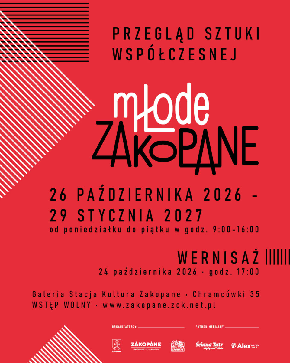Plakat wystawy „Młode Zakopane” 2026 w Galerii Stacja Kultura Zakopane