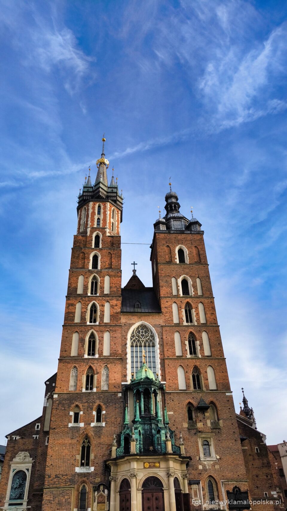 St Mary's Basilica in Kraków with its two towers of different height